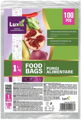 Pungi alimentare rezistente Luxia, 1 kg, 100 buc/set
